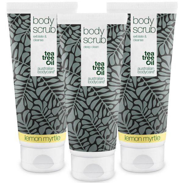 3 for 2 Body Scrub â pakketilbud - Pakketilbud med 3 body scrubs (200 ml): 2x Lemon Myrtle & 1x Tea Tree Oil